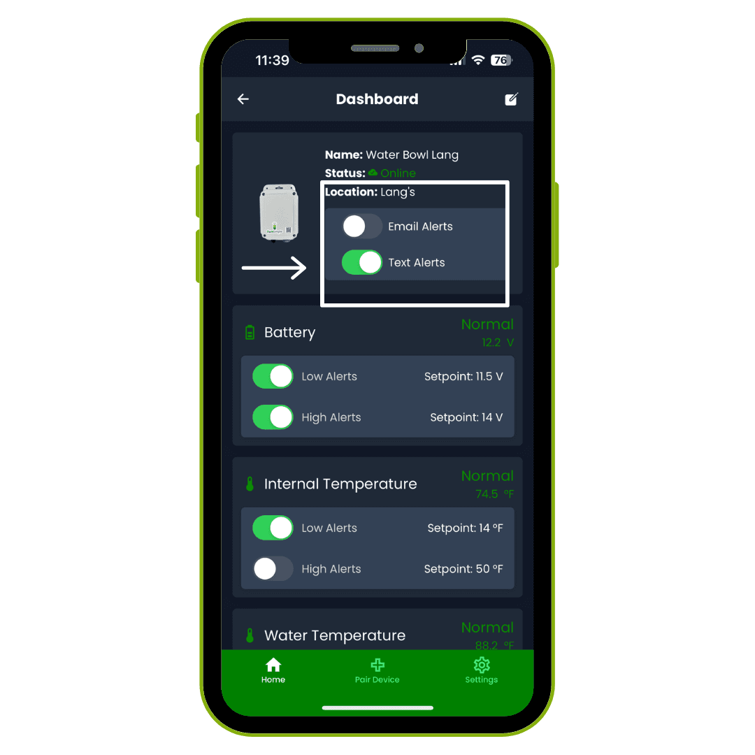 Change Notification Settings