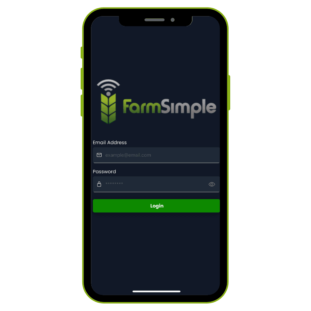 Login to the FarmSimple App